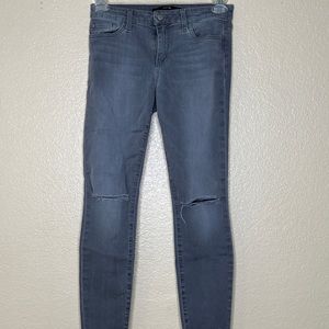 Joe’s Jeans Skinny Ankle Mid Grey Distressed 27